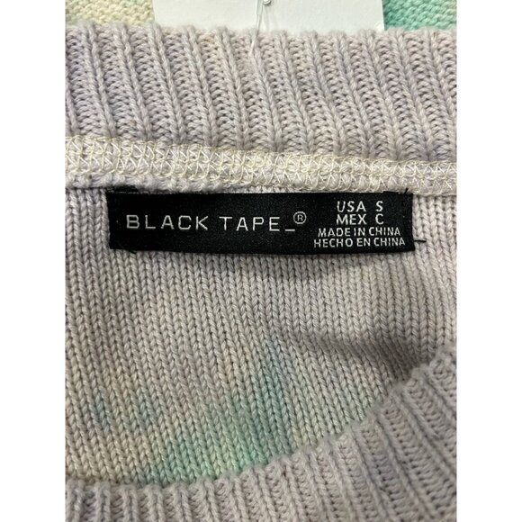 Black Tape NWT Tie Dye Sweater Vanilla Turquoise Purple Size Small - Picture 6 of 10